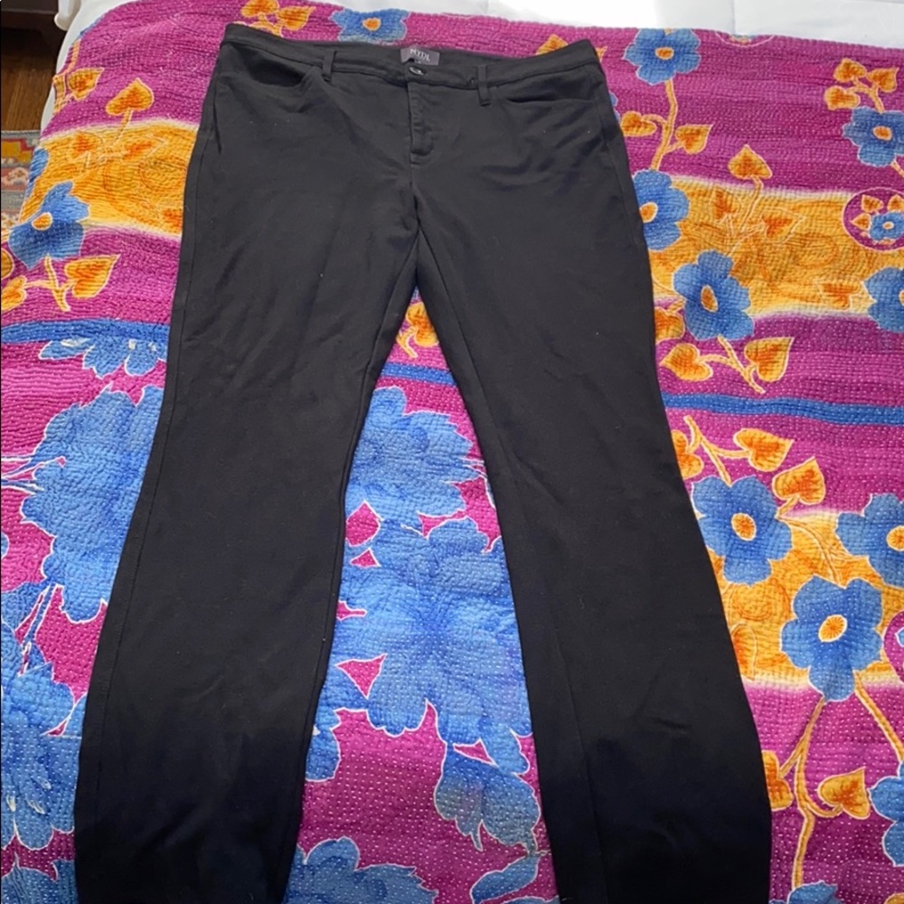 NYDJ black ponte knit straight leg pants Size 12